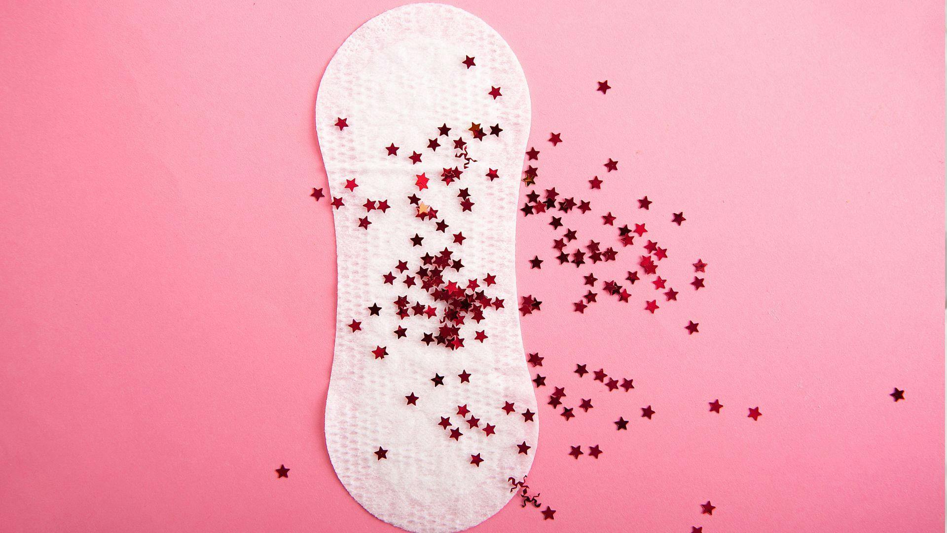 a white sanitary pad signifying menstruation