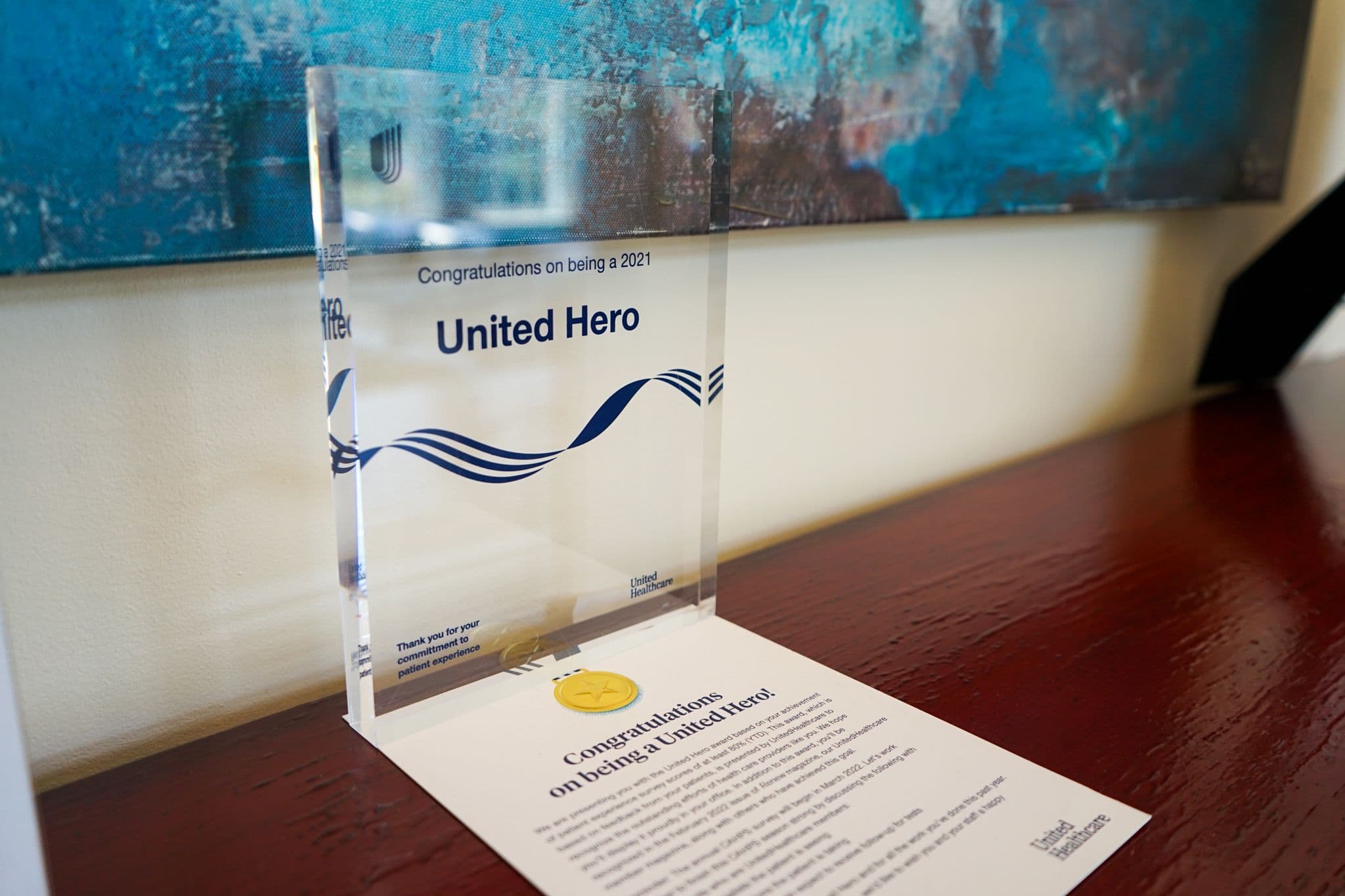 Dr. Ted Bowers is a United Hero, awarded by UnitedHealthcare.