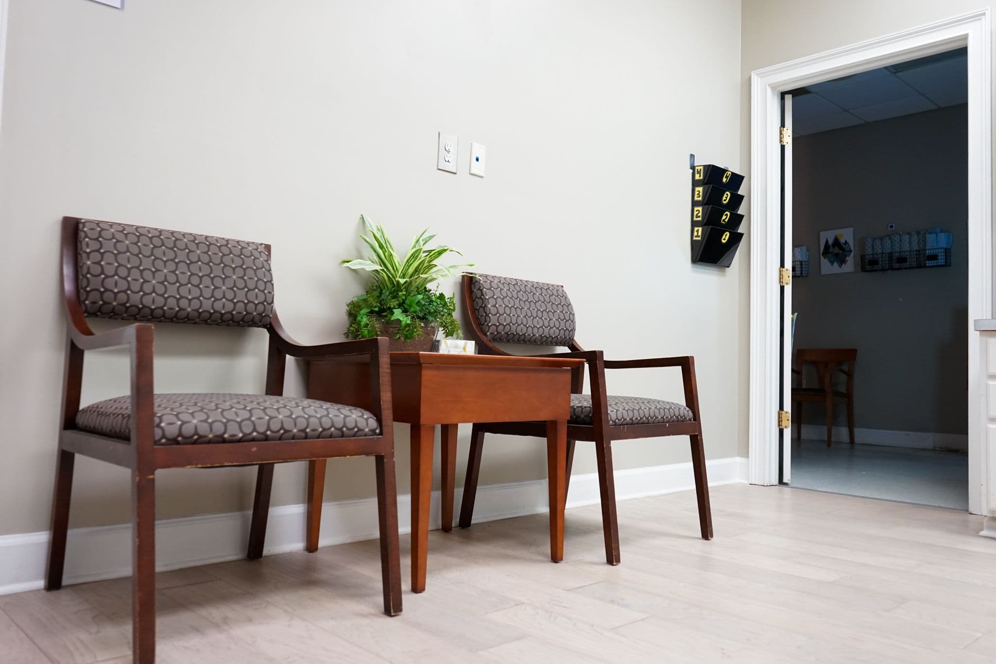 Southeast Medical Group at Fayetteville has a waiting area for x-rays.