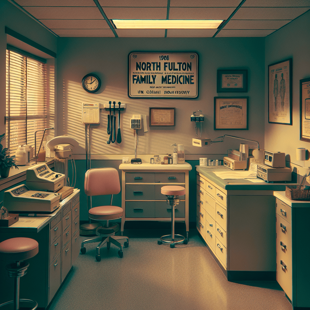 a doctor 's office with a sign that says north fulton family medicine