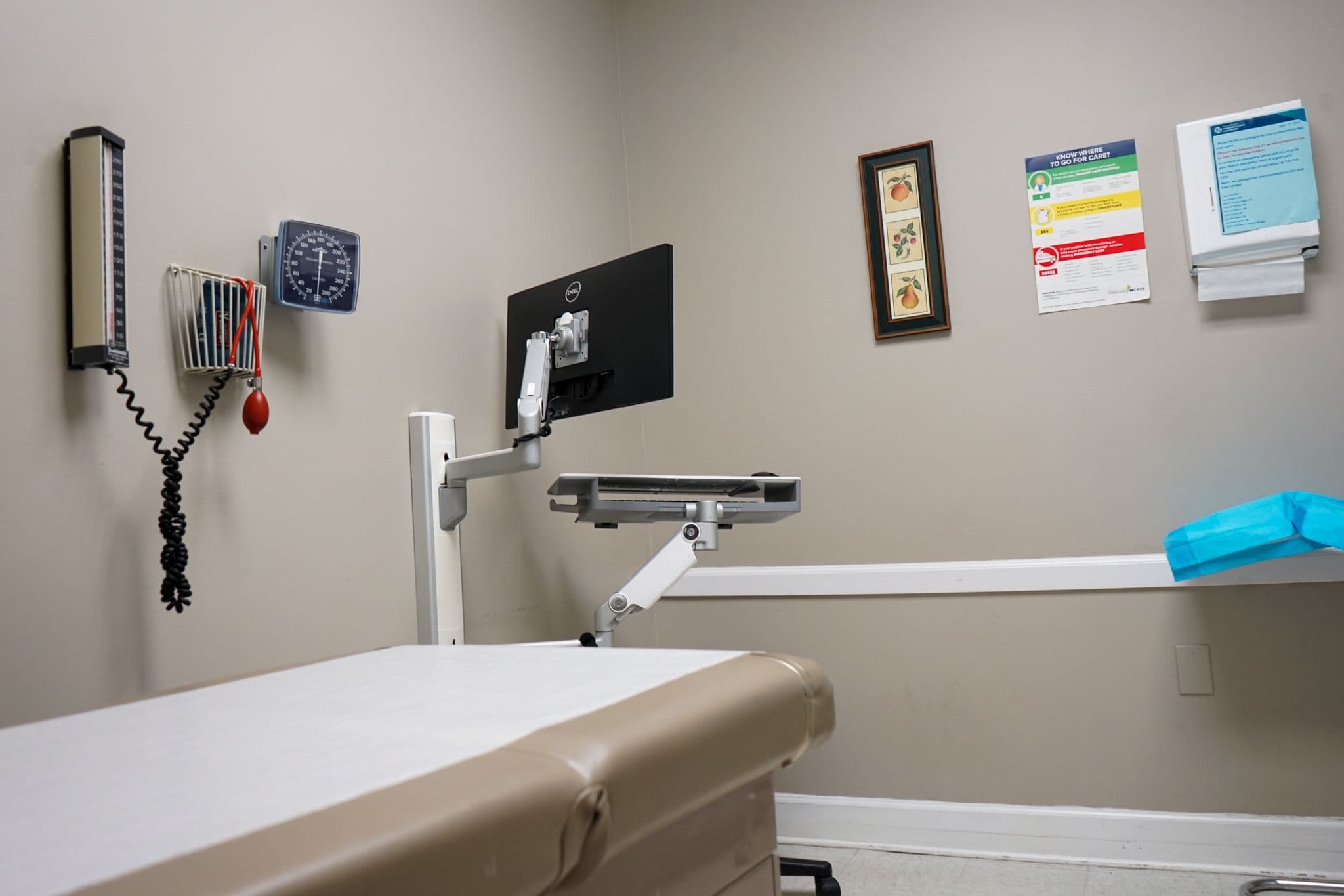 Southeast Medical Group at Fayetteville has modern exam rooms to treat patients.