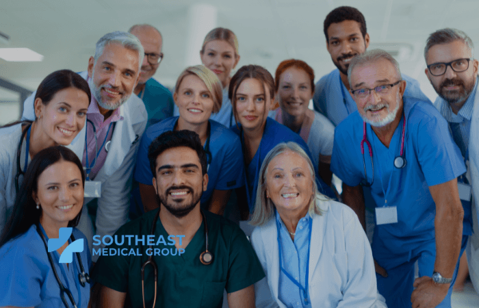 Primary care doctor consulting with patient at Southeast Medical Group Atlanta clinic