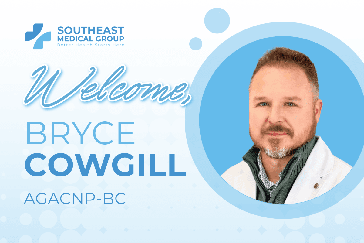 Welcome Bryce Cowgill, AGACNP-BC, to Southeast Medical Group.