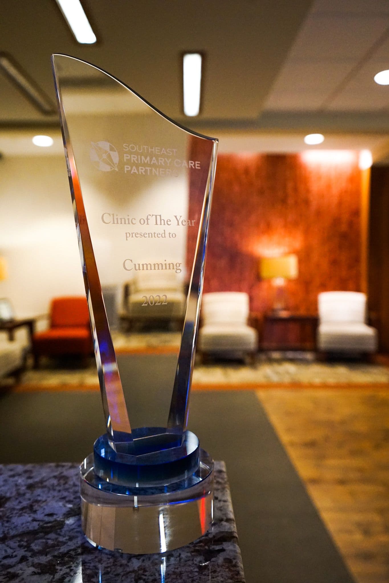 North Atlanta Primary Care in Cumming's award for Southeast Medical Group's Clinic of the Year in 2022.