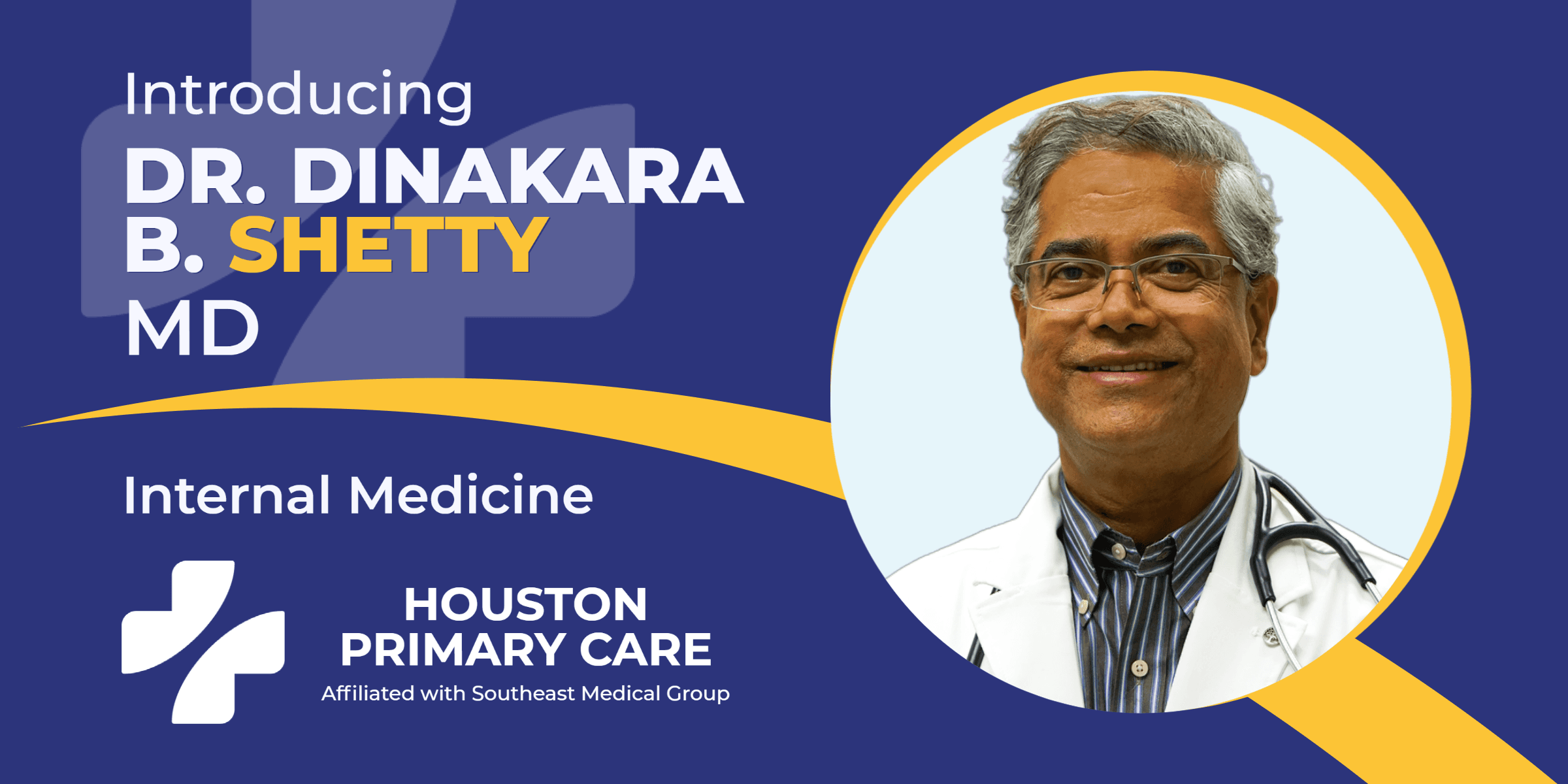 an advertisement for houston primary care with a picture of a doctor