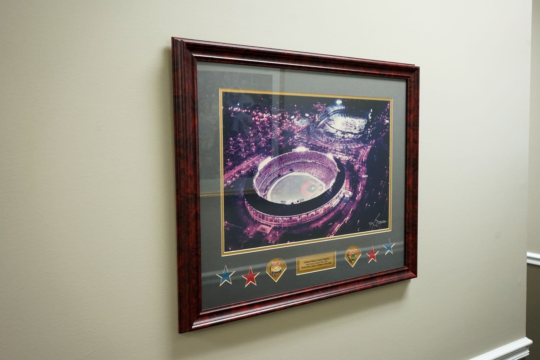 Before their appointments, patients can enjoy the wall art at Southeast Medical Group at Fayetteville.