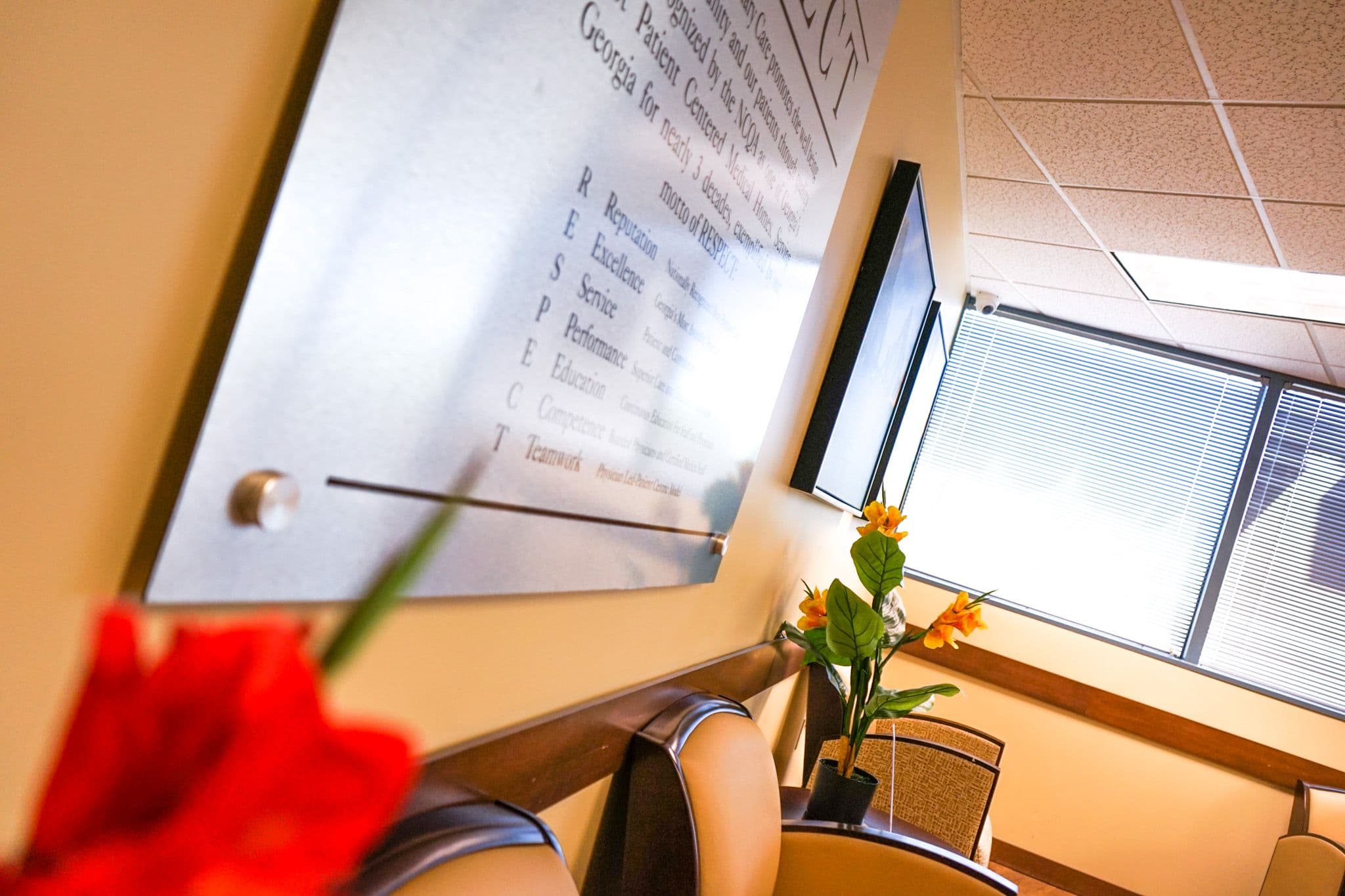 North Atlanta Primary Care at Sugar Hill has wall-mounted artwork for patients to enjoy.