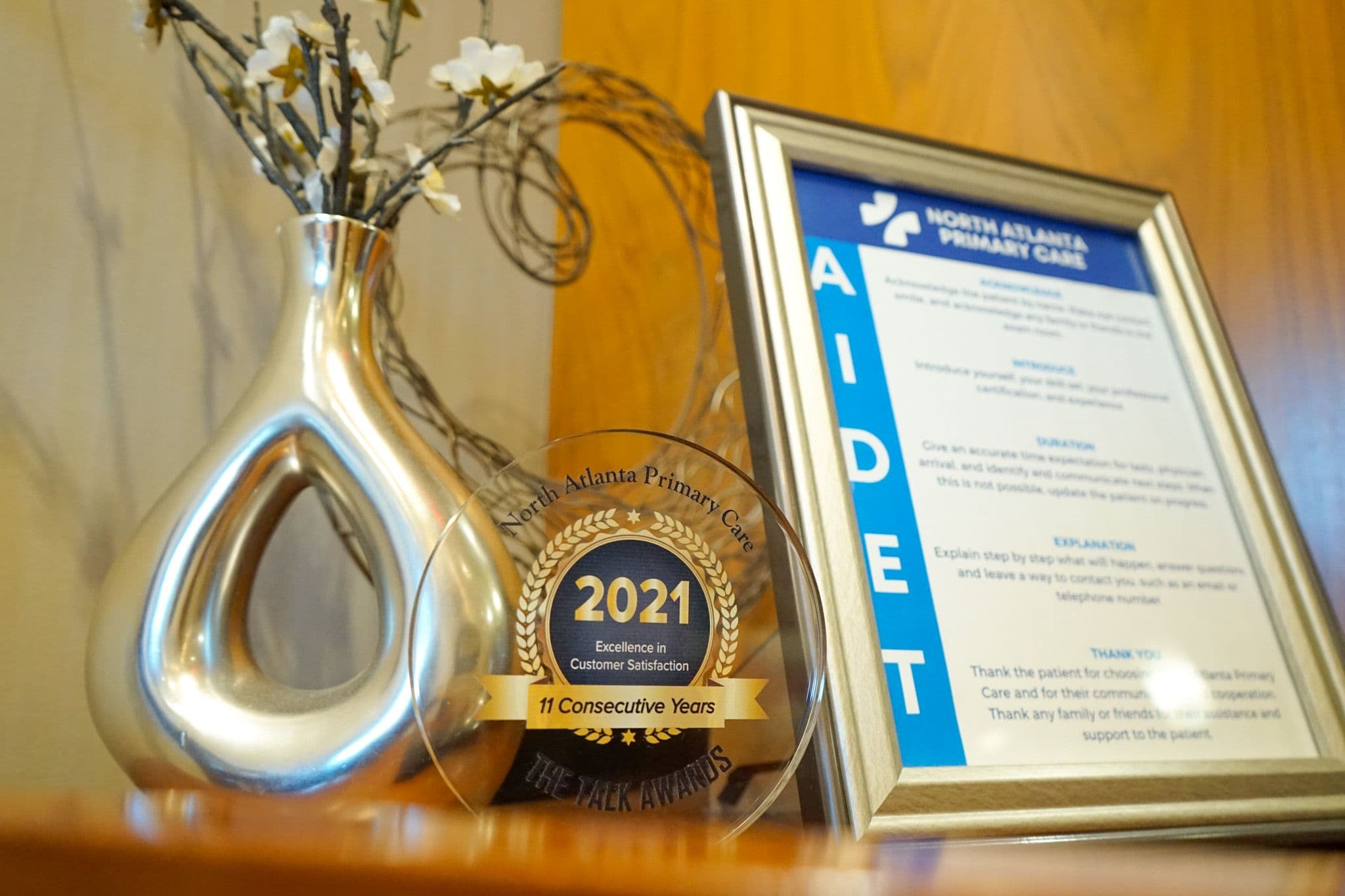 North Atlanta Primary Care in Cumming is recognized by The Talk Awards for 11 consecutive years of top-quality customer service.