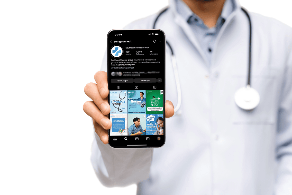 Follow Southeast Medical Group on all major social media platforms.