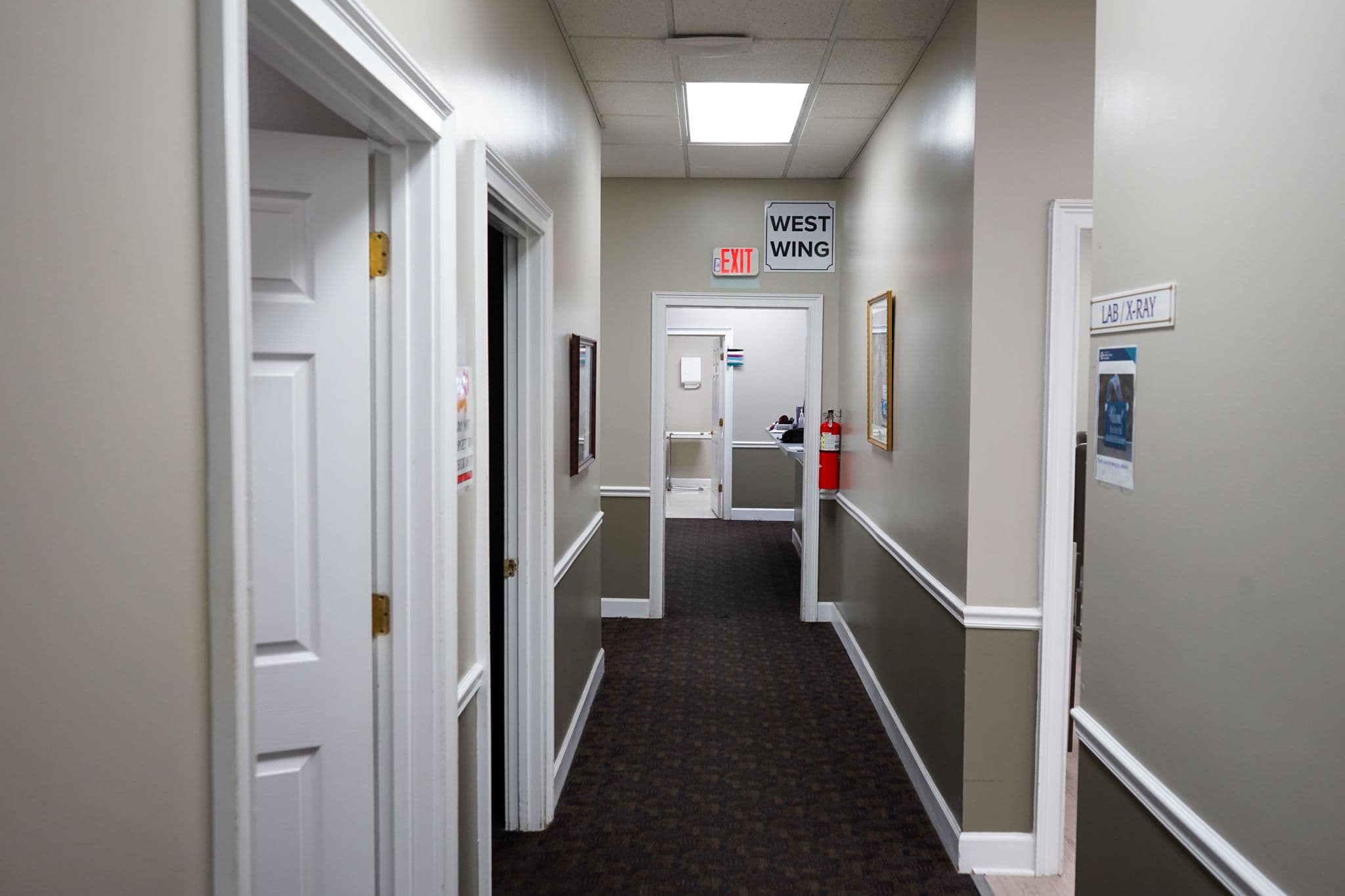 Southeast Medical Group at Fayetteville has a west wing consisting of a lab, x-ray room, and multiple exam rooms.