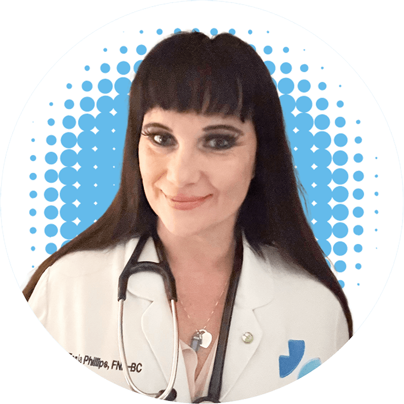 Tanja Phillips. FNP-BC, is accepting new primary care patients in Johns Creek, Georgia.